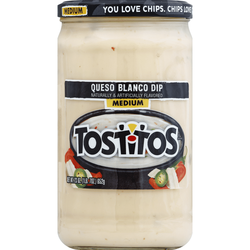 Tostitos Dip, Queso Blanco, Medium (23 Oz) - Instacart