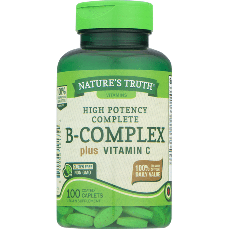 Nature's Truth Organic Natures Truth B-Complex Plus Vitamin C, Coated ...