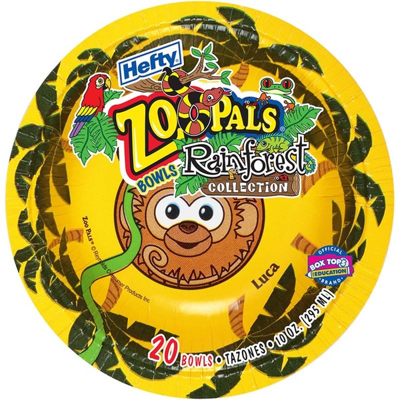 Hefty Zoo Pals Rainforest Collection Paper Bowls (20 ct) - Instacart