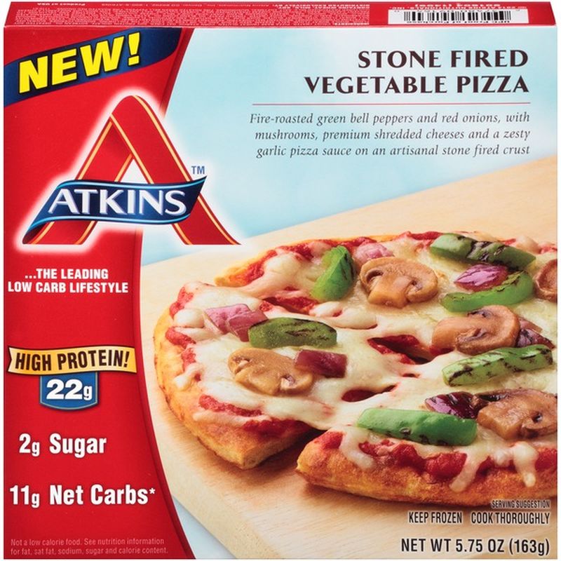 Atkins Frozen Stone Fired Vegetable Pizza (5.75 oz) - Instacart