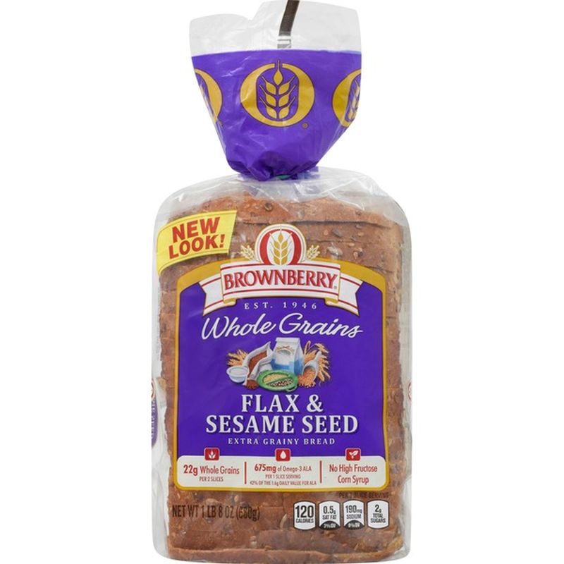 Brownberry Whole Grains Flax & Sesame Seed Bread (24 Oz) - Instacart