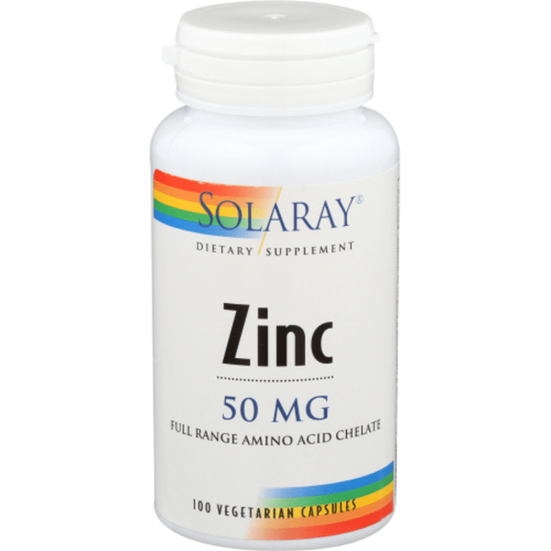 Solaray Zinc 50 Mg Dietary Supplement Veg Caps (100 ct) Instacart