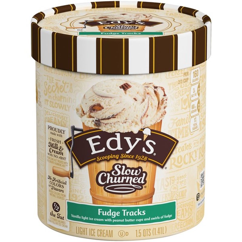Edy's/dreyer's Fudge Tracks Light Ice Cream (48 fl oz) Instacart