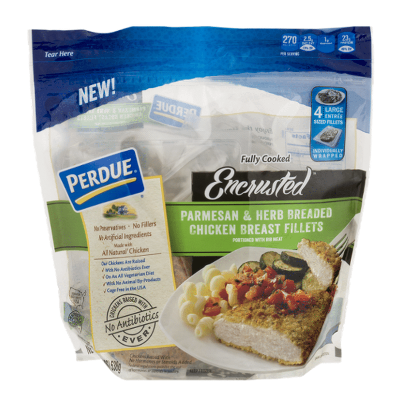 Perdue Encrusted Parmesan and Herb Breaded Chicken Breast Fillets (1.19