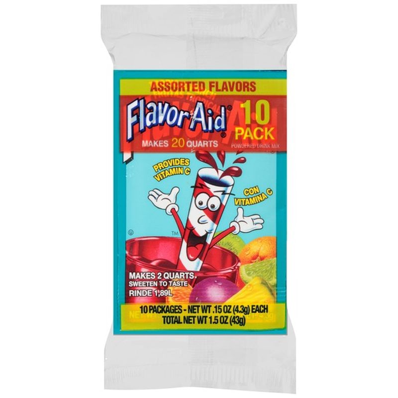 Flavor Aid Drink Mix, Assorted Flavors, 10 Pack (10 each) Instacart