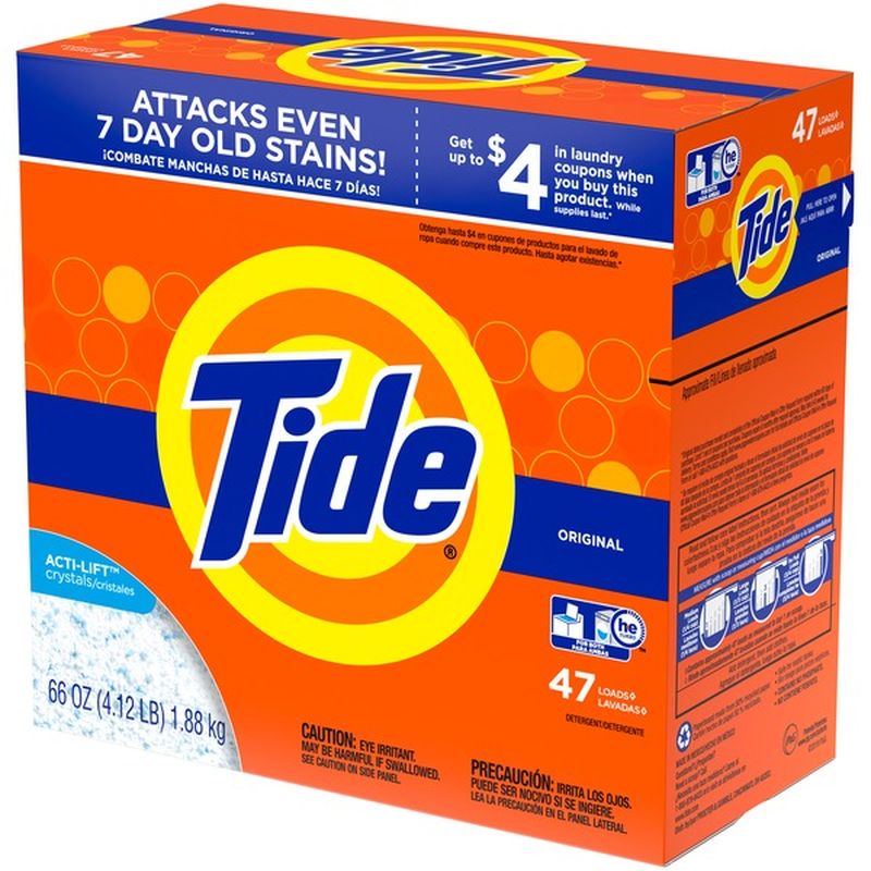 Tide Powder Laundry Detergent, Original (66 oz) - Instacart