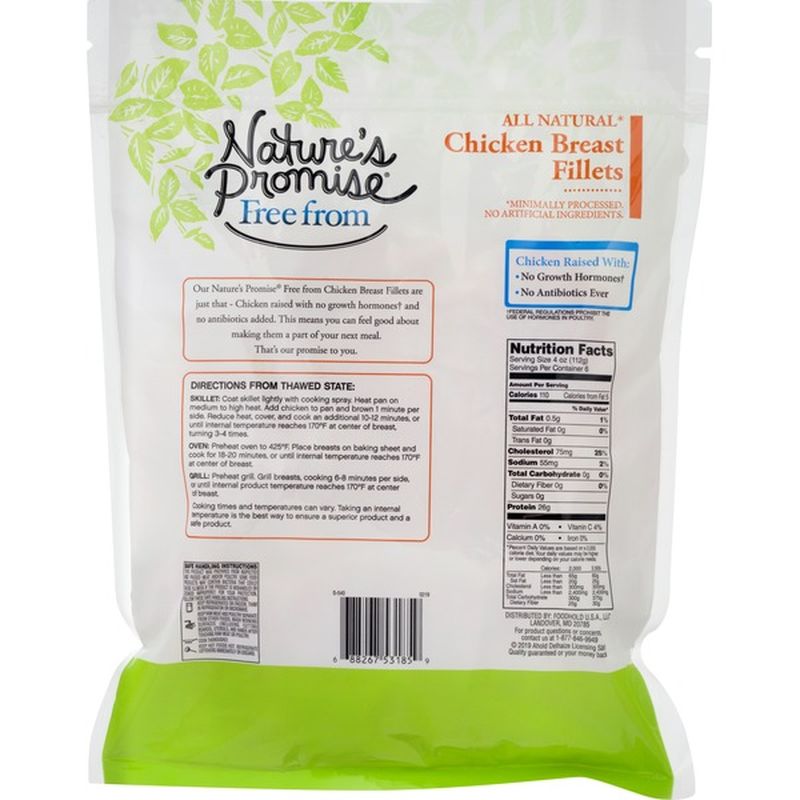 Nature's Promise All Natural Boneless Chicken Breast Portion (6 each