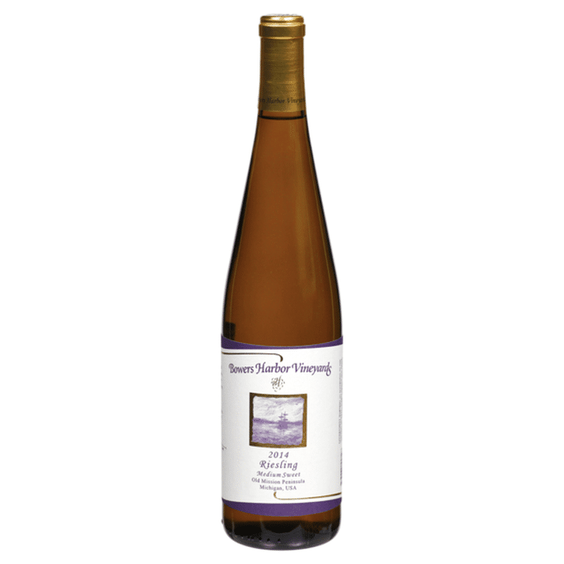 Bower Harbor Vineyards 2014 Medium Sweet Riesling Wine