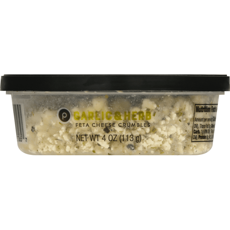 Publix Feta Cheese Crumbles, Garlic & Herb (4 oz) Instacart