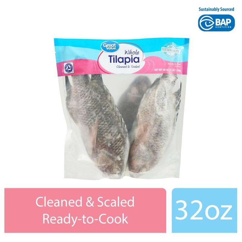 Great Value Frozen Whole Tilapia (3 lb) Instacart