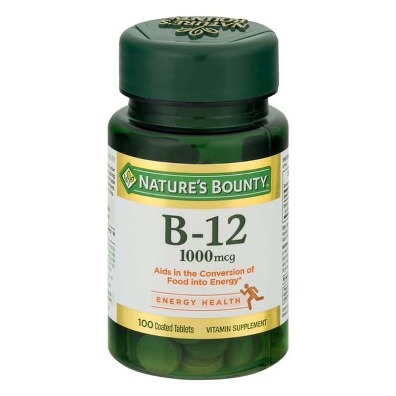 Nature's Bounty Vitamin B12 1000 MCG (100 ct) Instacart