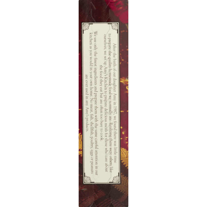 Amy's Frozen Indian Palak Paneer, Non-GMO, Gluten free, 10 oz.