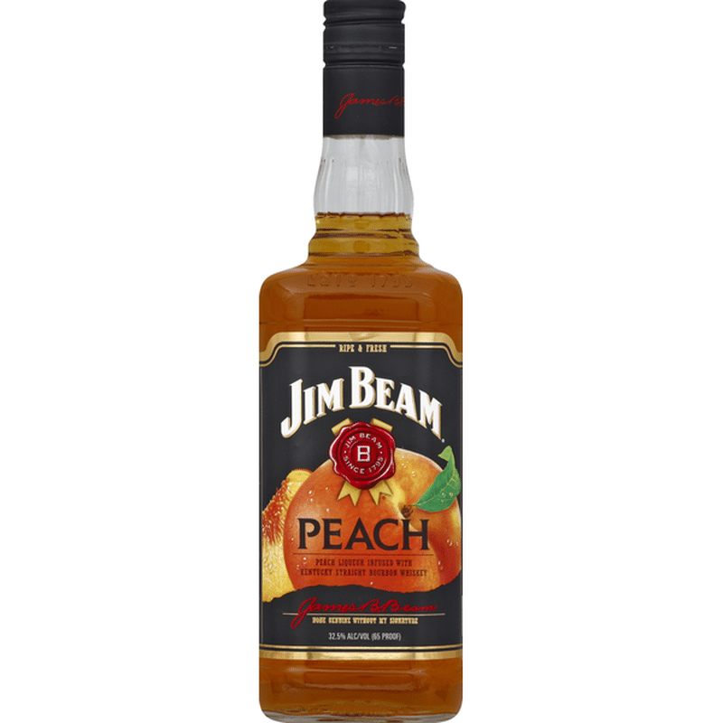 Jim Beam Bourbon Whiskey Peach (750 ml) - Instacart