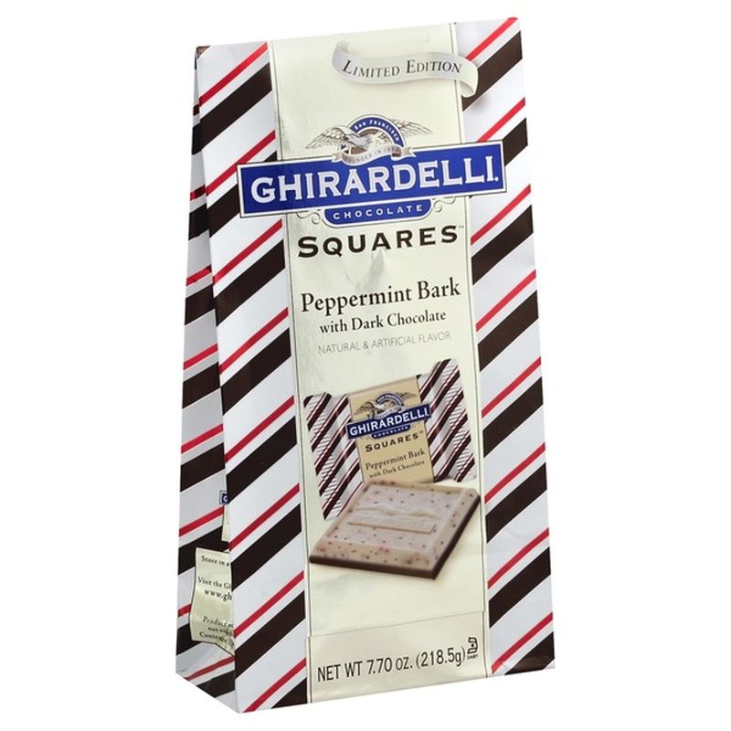 Ghirardelli Chocolate Dark Chocolate Peppermint Bark Squares (7.7 oz