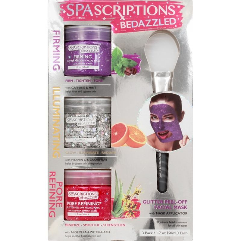 Download Spascriptions Facial Mask Glitter Peel Off With Mask Applicator 3 Each Instacart PSD Mockup Templates