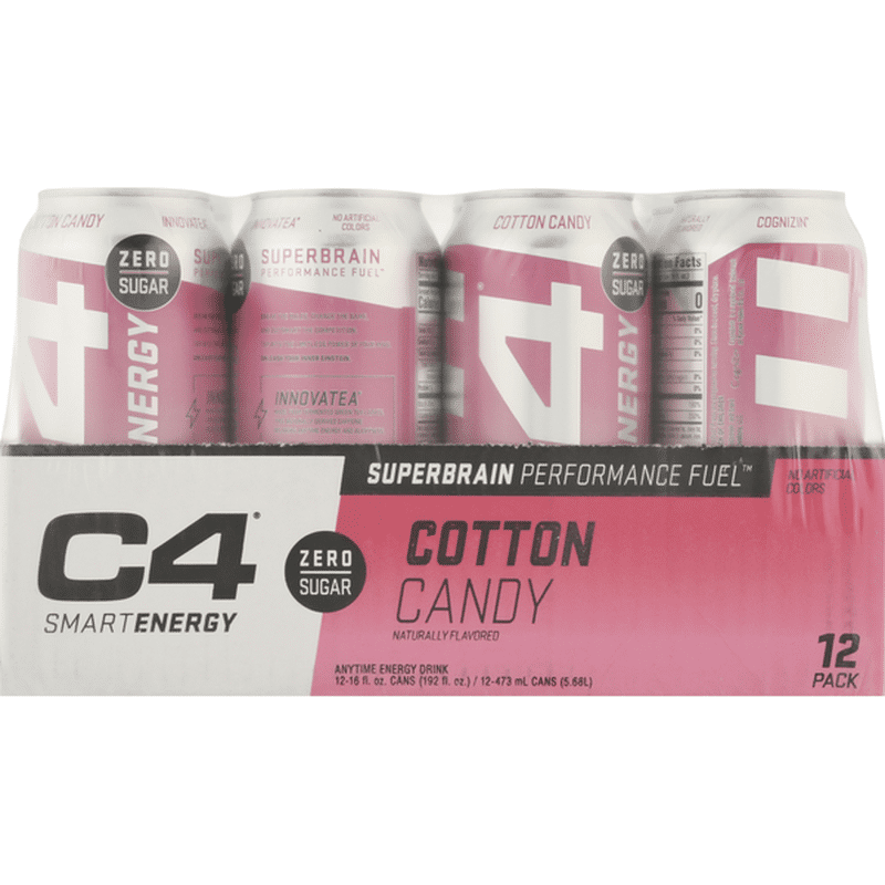 C4 Energy Drink, Cotton Candy, 12 Pack (12 each) - Instacart