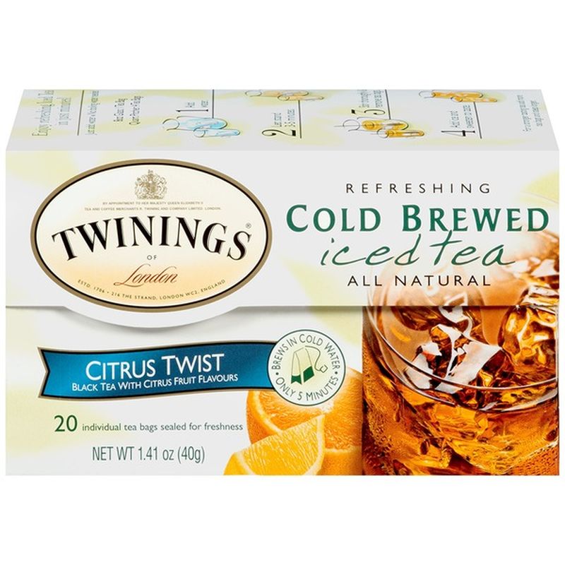 Twinings Citrus Twist Cold Brewed Iced Tea Bags (1.41 oz) from Price