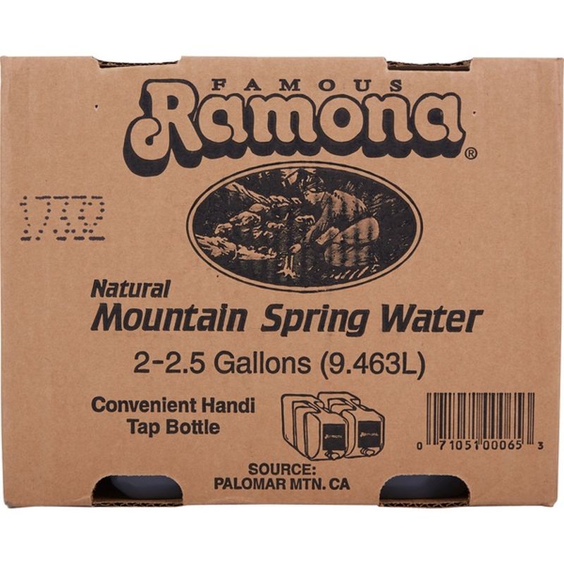 Famous Ramona Water Mountain Spring Water (2.5 gal) Instacart