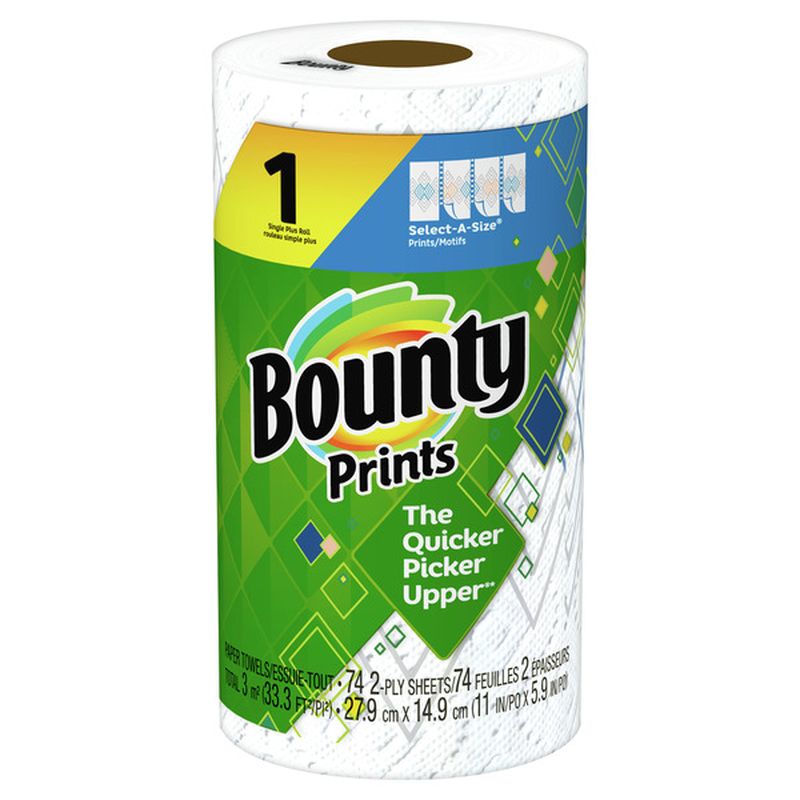 Bounty SelectASize Paper Towels, Print (1 ct) Instacart
