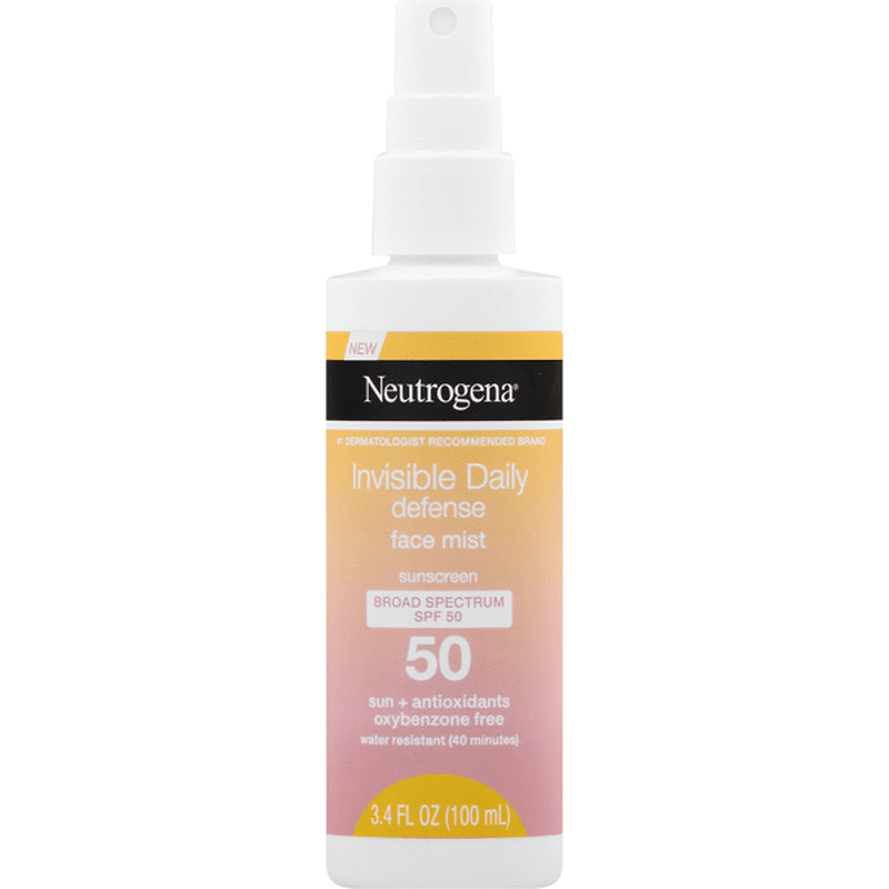 neutrogena invisible daily defense face mist spf 50