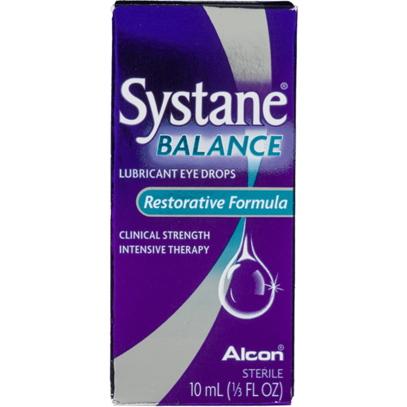 Systane Balance Lubricant Eye Drops Restorative Formula (0.33 fl oz ...