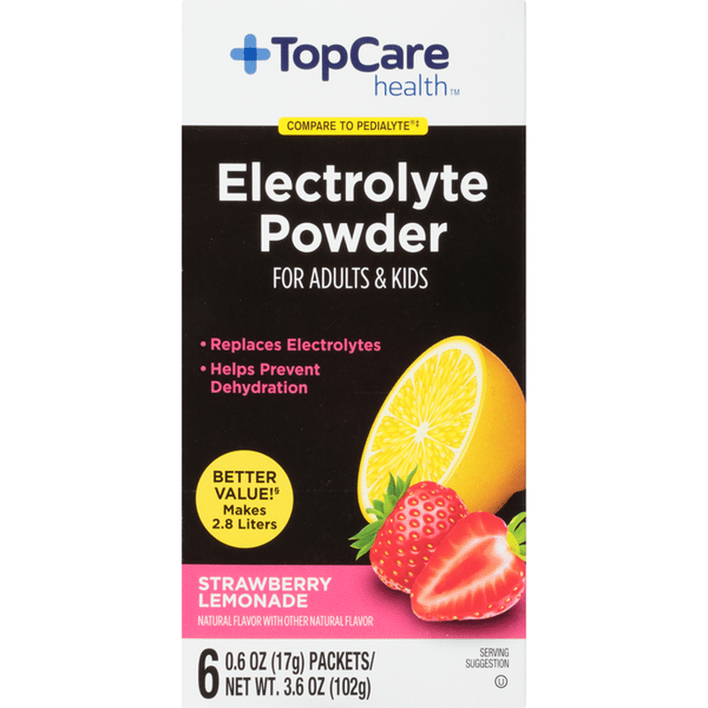 TopCare Strawberry Lemonade Electrolyte Powder For Adults & Kids (3.6