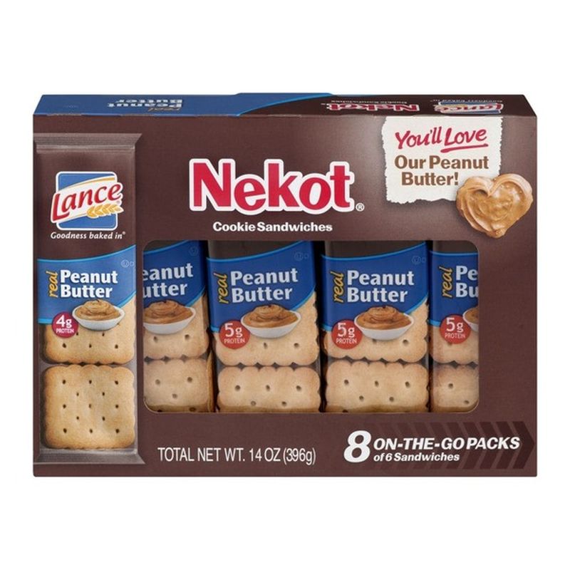 Lance Sandwich Cookies, Nekot Peanut Butter