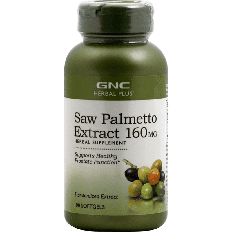GNC Saw Palmetto Extract, 160 MG, Softgels (100 each) Instacart