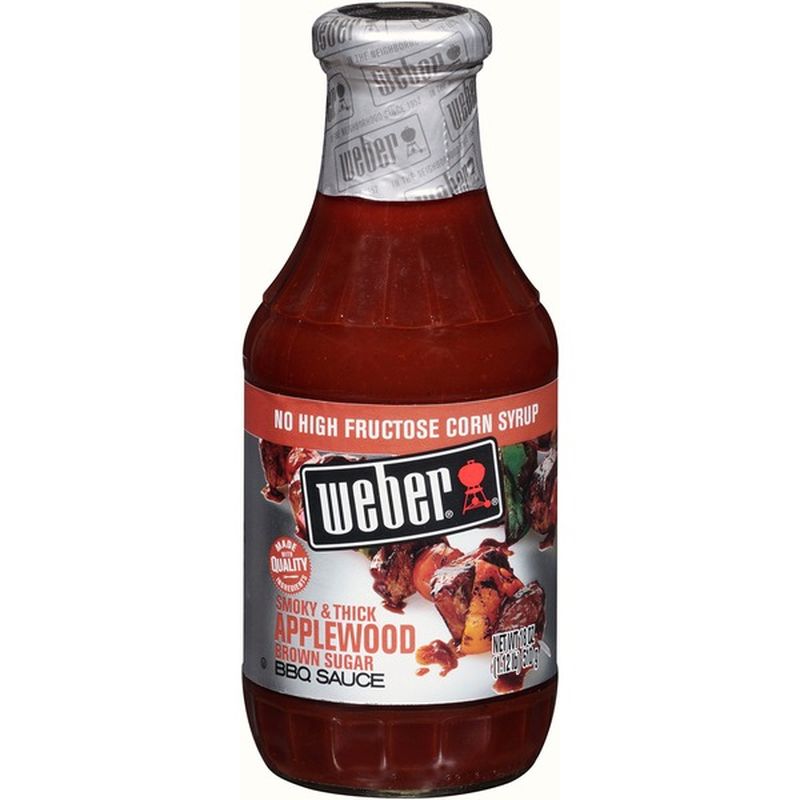 Weber Smoky And Thick Applewood Brown Sugar Bbq Sauce 18 Oz Instacart 6763