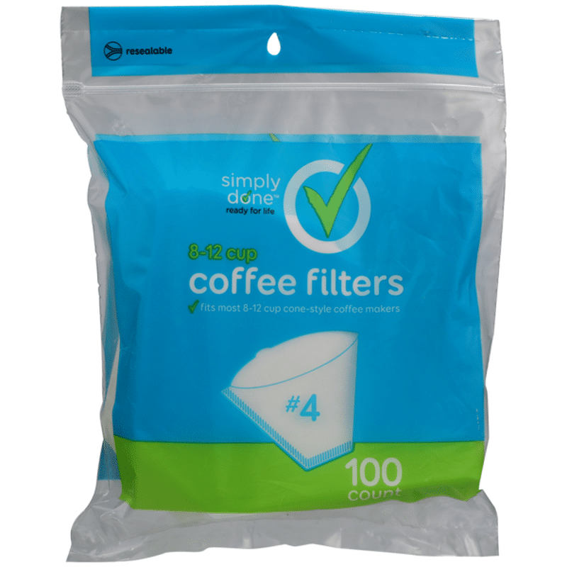 Simply Done 812 Cup Cone Style Coffee Filters 4 (100 ct) Instacart