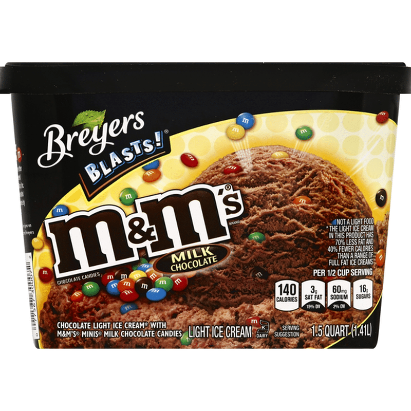 Breyers Light Ice Cream M&m’s Brand Chocolate Candies (48 oz) - Instacart