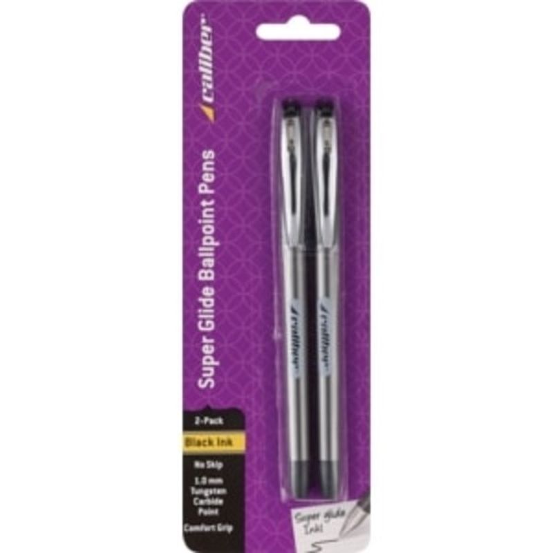 Caliber Super Glide Ballpoint Pens, Black Ink (2 ct) Instacart