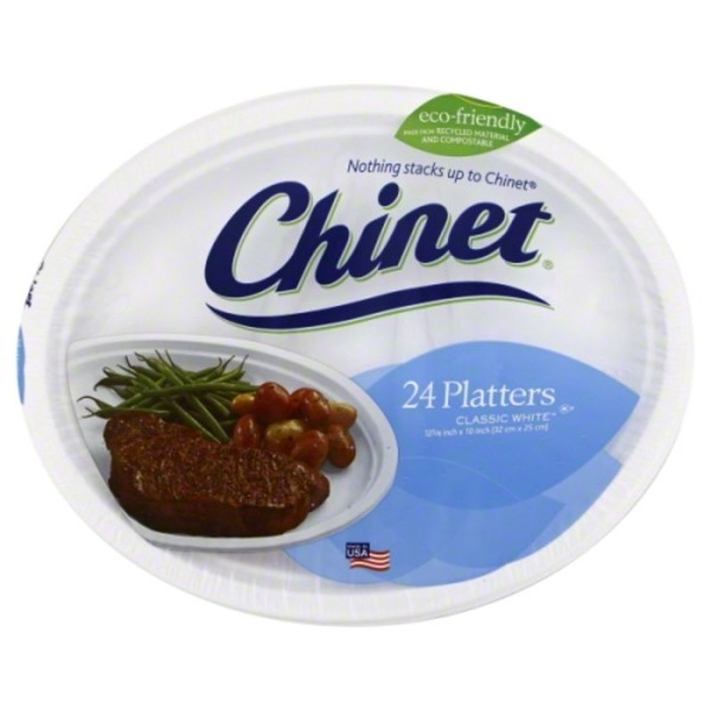 Chinet Platters Classic White (24 ct) from Wegmans - Instacart