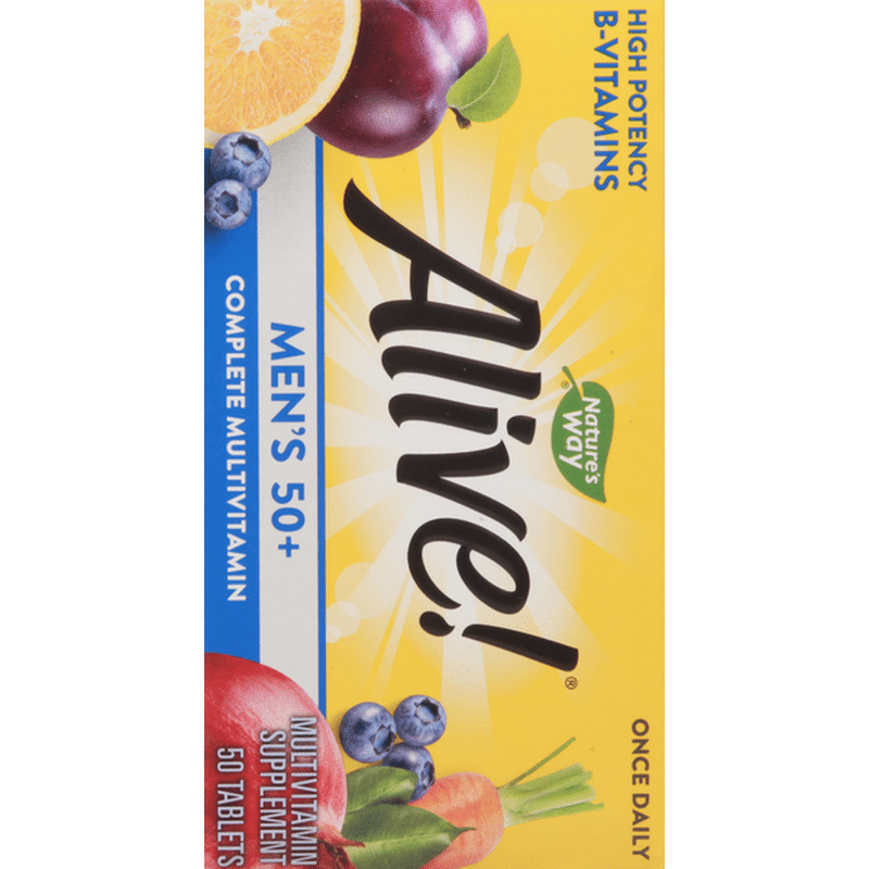 Alive! Complete Multivitamin, Men's 50+, Tablets (50 each) Instacart