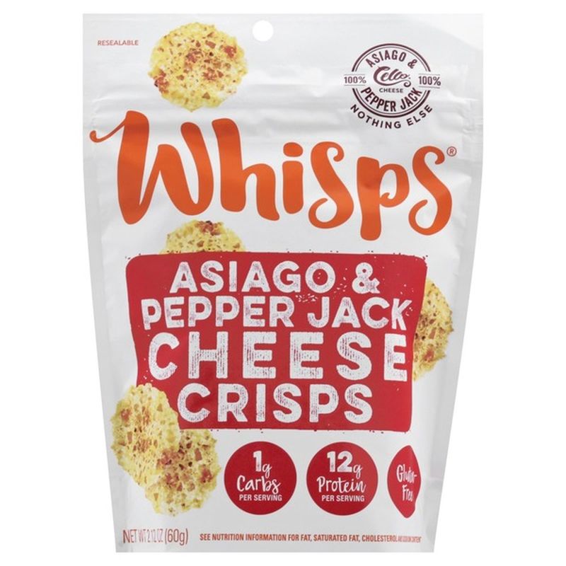 Whisps Cheese Crisps, Asiago & Pepper Jack (2.12 oz) Instacart