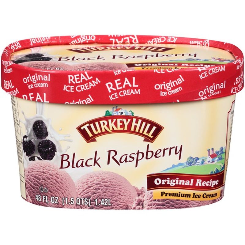 Turkey Hill Premium Ice Cream, Black Raspberry (48 oz) - Instacart