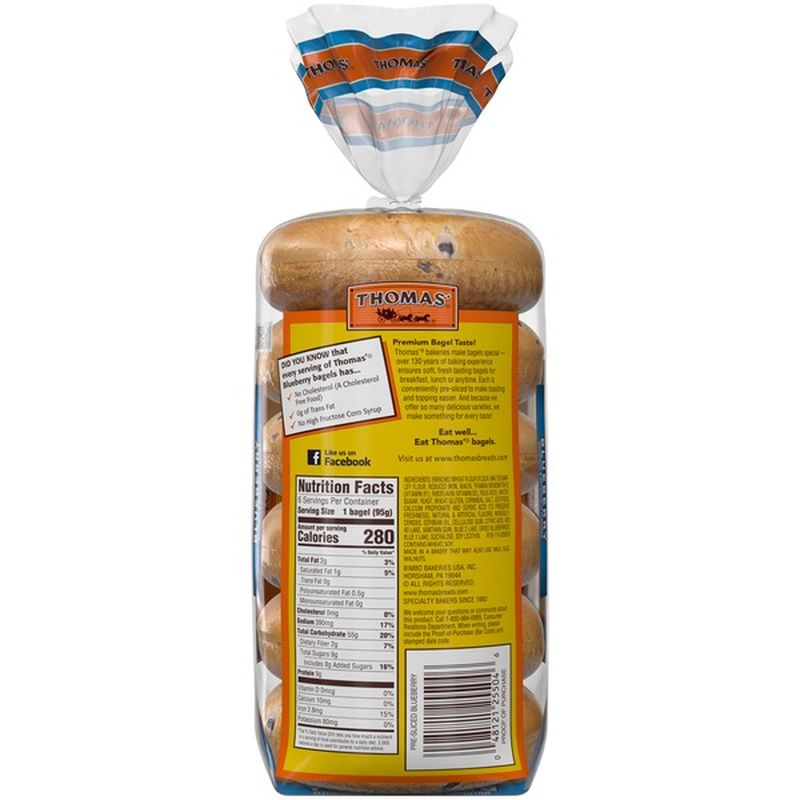 Thomas Blueberry PreSliced Bagels (6 ct) from Target Instacart