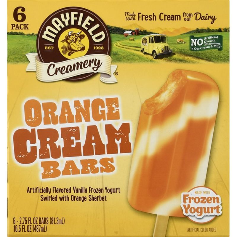 Mayfield Frozen Yogurt Bars, Orange Cream, 6 Pack (6 each) Instacart