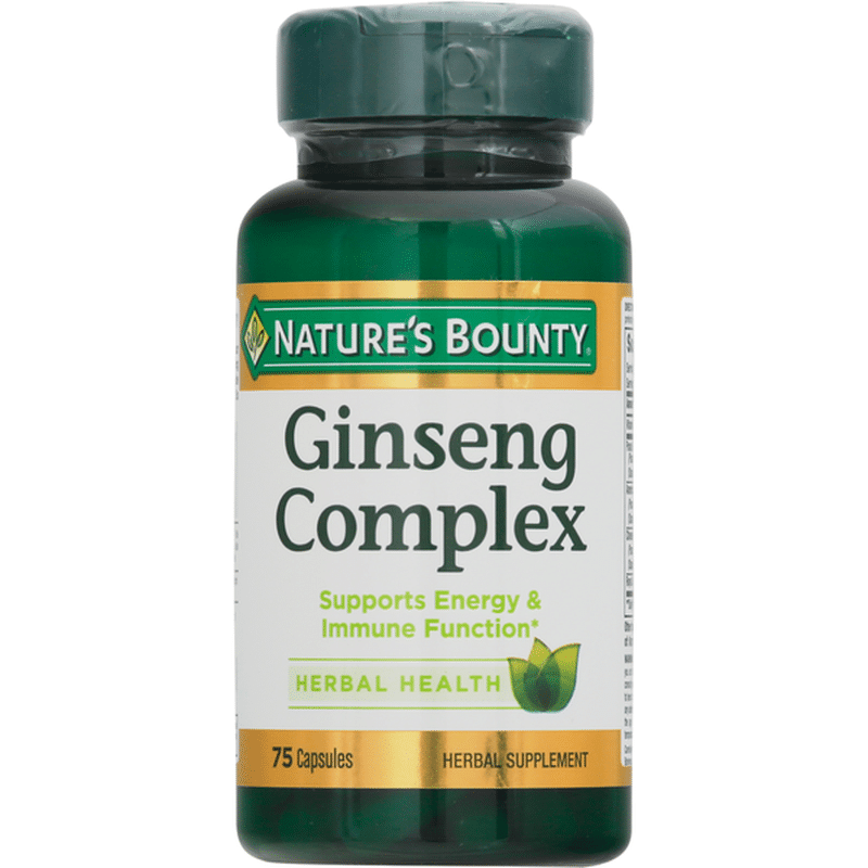 Nature's Bounty Ginseng Complex, Capsules (75 Each) Delivery Or Pickup 