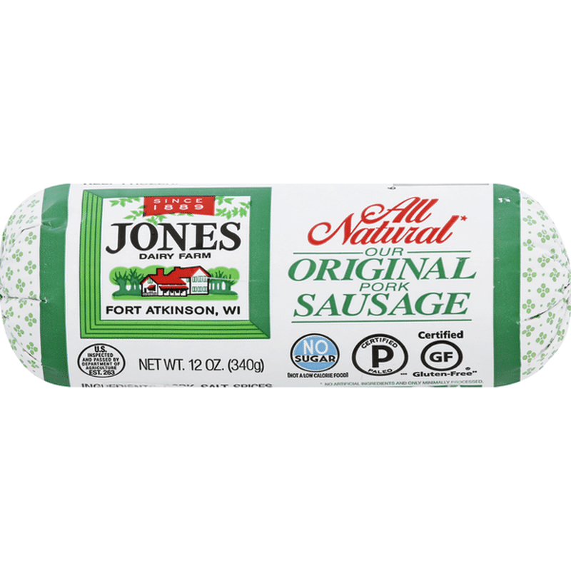 Jones Dairy Farm Pork Sausage, Original (12 oz) Instacart
