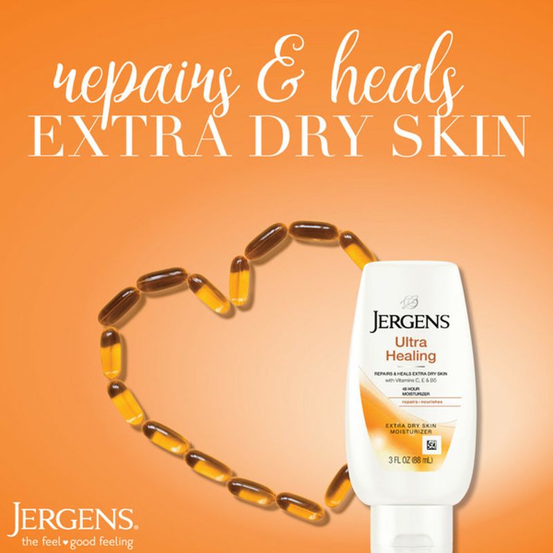 JERGENS Ultra Healing Hand and Body Lotion, Dry Skin Moisturizer with