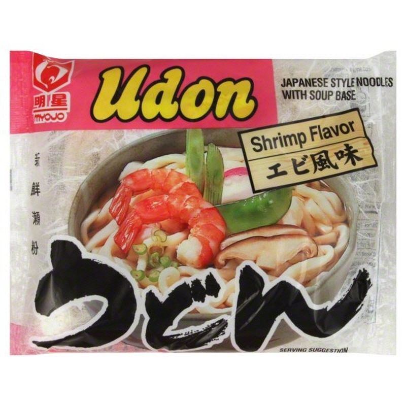 Myojo Udon Japanese Style Noodles With Soup Base Shrimp Flavor 7 22 Oz