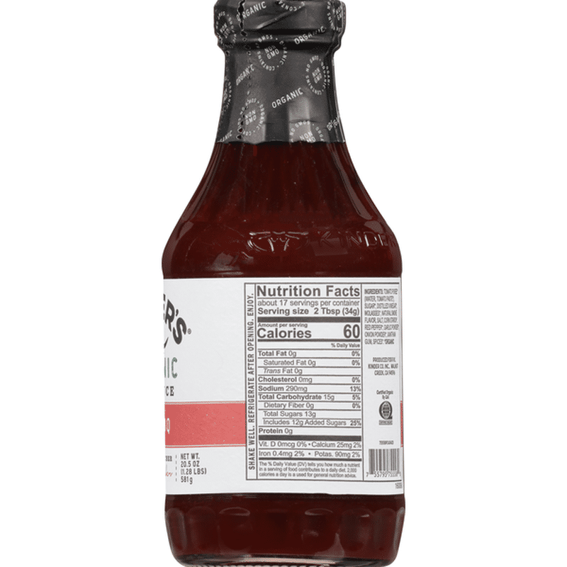 Kinder's BBQ Sauce, Organic, Hot BBQ (20.5 oz) - Instacart