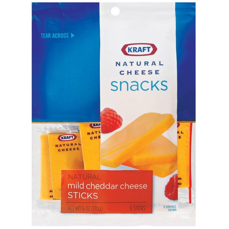 Kraft Natural Cheese Snacks Mild Cheddar Cheese Sticks (6 Oz) - Instacart