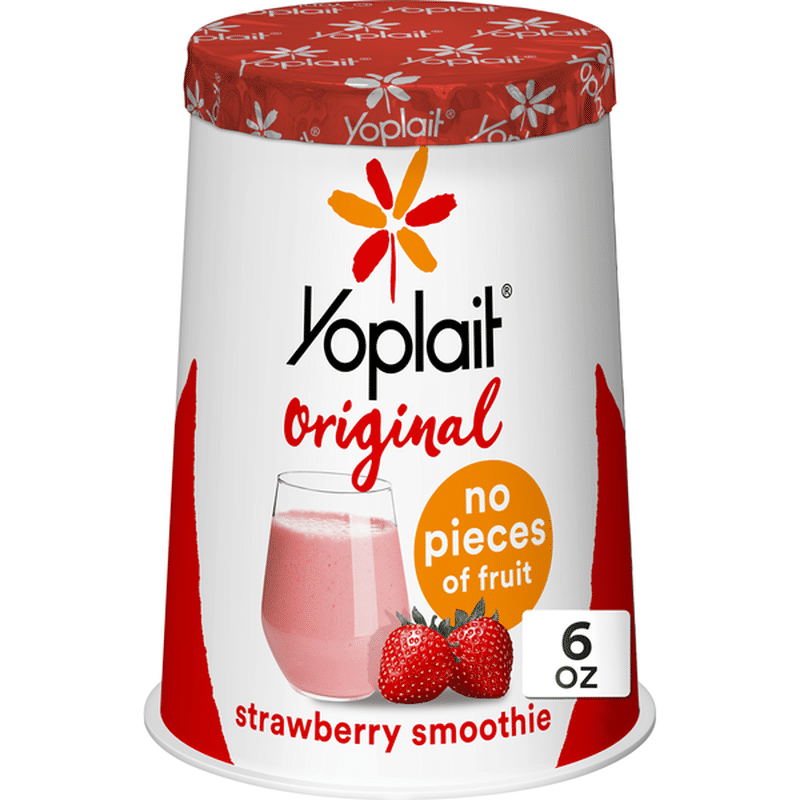 Yoplait Original Lowfat Yogurt, No Fruit Pieces Strawberry Single Serve