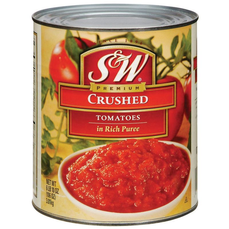 S & W Premium Crushed Tomatoes in Rich Puree (106 oz) Delivery or