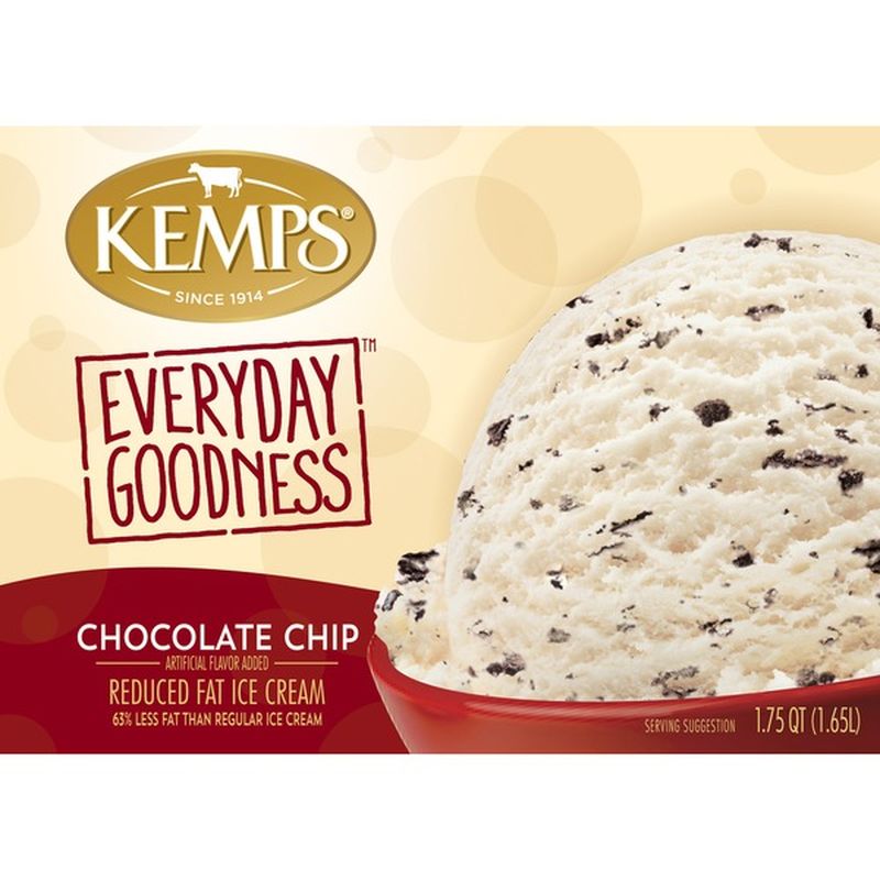 Kemps Chocolate Chip Reduced Fat Ice Cream (1.65 L) Instacart