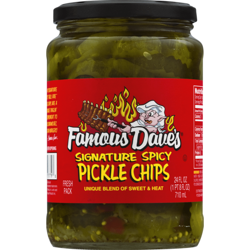 Famous Dave's Signature Spicy Pickle Chips (24 fl oz) Instacart