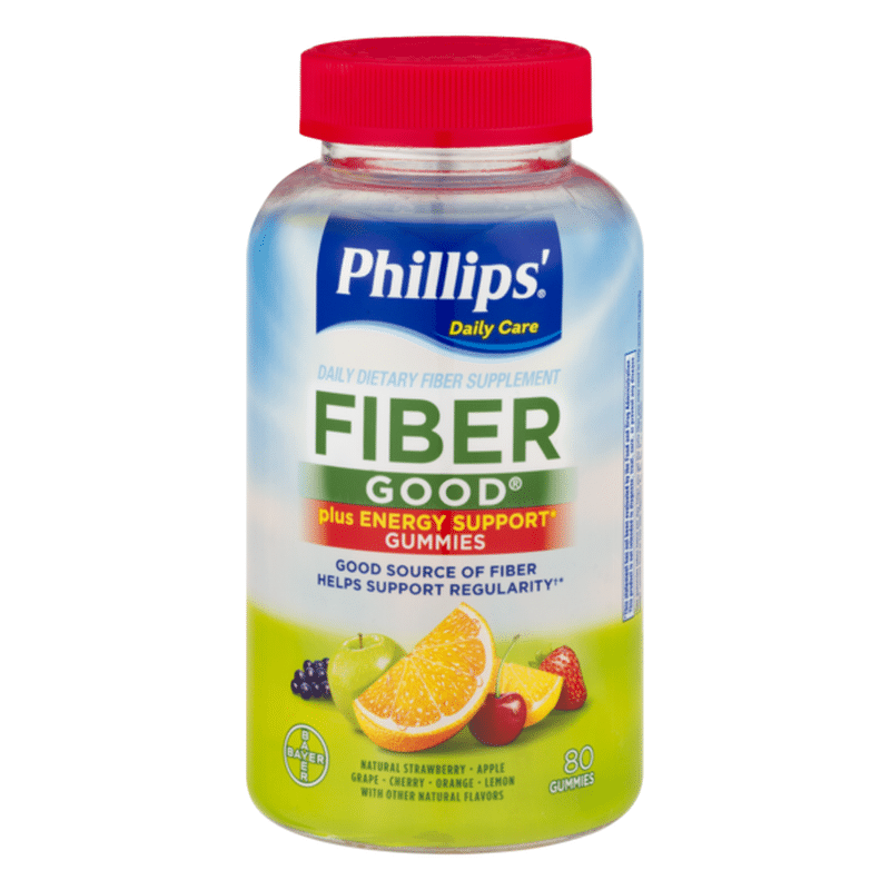 Phillips' Daily Care Fiber Good Plus Energy Support Gummies (80 ct ...