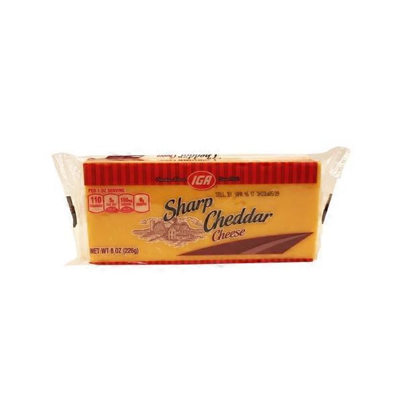 IGA Sharp Cheddar Cheese (8 oz) Delivery or Pickup Near Me Instacart
